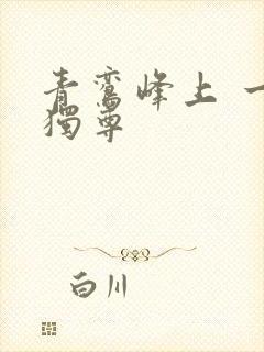 青鸾峰上 一剑独尊