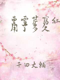 曹雪芹写红楼梦用了多久