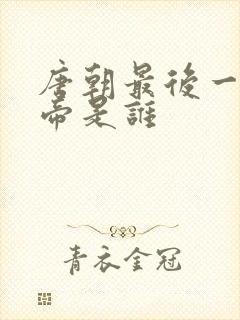 唐朝最后一任皇帝是谁