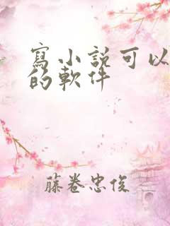 写小说可以发布的软件