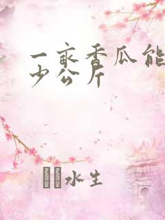 一亩香瓜能产多少公斤