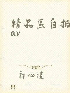 精品区自拍偷拍av