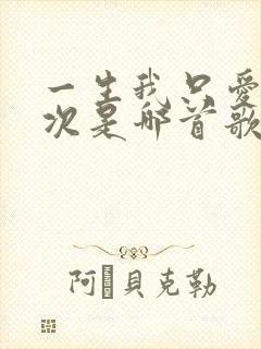 一生我只爱你一次是哪首歌的歌词