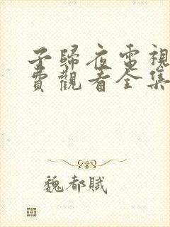 子归夜电视剧免费观看全集完整版