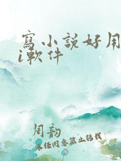 写小说好用的ai软件