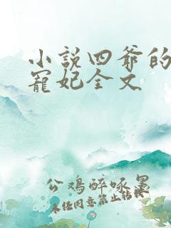 小说四爷的心尖宠妃全文