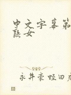 中文字幕第一页熟女