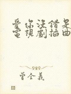 爱你没错是哪个电视剧插曲