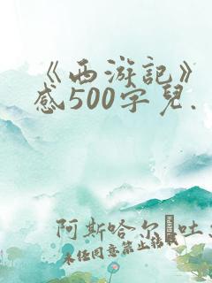 《西游记》读后感500字儿.