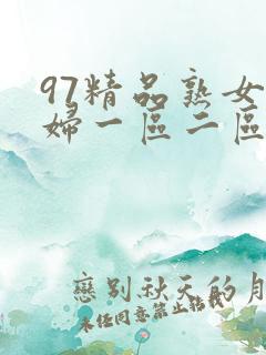 97精品熟女少妇一区二区