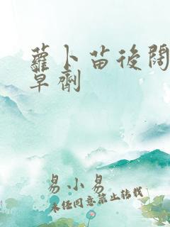 萝卜苗后阔叶除草剂