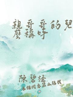 亲哥哥的儿子怎么称呼