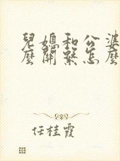 儿媳和公婆是什么关系怎么填写