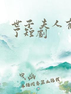 世子 夫人有喜了短剧