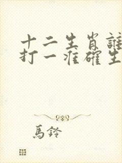 十二生肖谁最后打一准确生肖