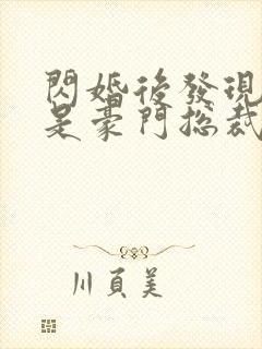 闪婚后发现老公是豪门总裁原著作者