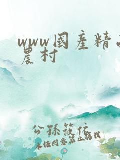 www国产精品农村
