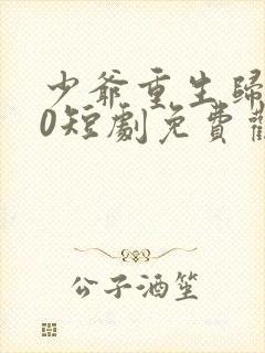 少爷重生归来10短剧免费观看