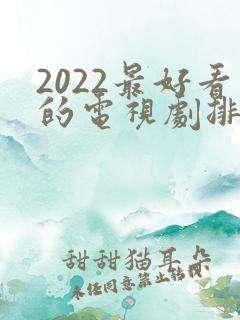 2022最好看的电视剧排行榜前十名