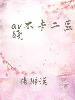 av不卡二区在线