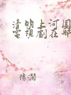 清明上河图密码电视剧在哪里可以看