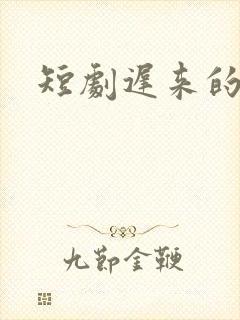 短剧迟来的深情