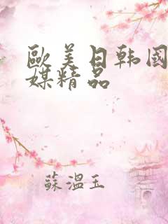 欧美日韩国产传媒精品