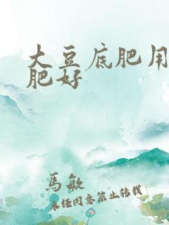 大豆底肥用什么肥好