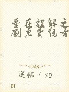 爱在误解之后短剧免费观看