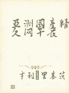 亚洲国产精品久久网午夜