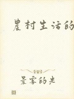 农村生活的小说
