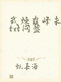 武炼巅峰未删减txt网盘