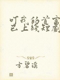 叮我的首富老公已上线短剧免费观看