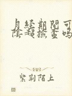 月经期间可以做阴超检查吗