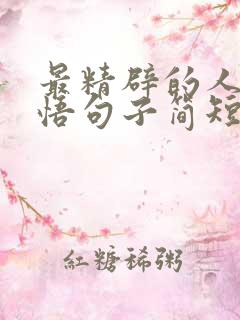 最精辟的人生感悟句子简短