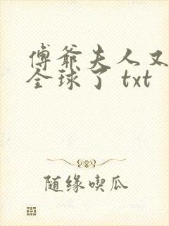傅爷夫人又惊艳全球了 txt