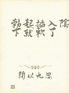 勃起插入阴道几下就软了