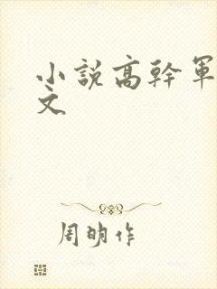 小说高干军婚宠文