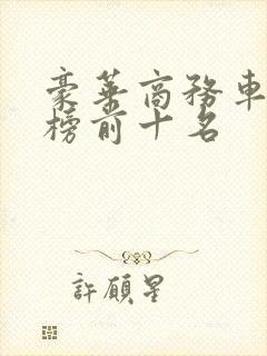 豪华商务车排行榜前十名