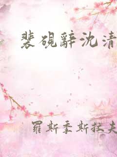 裴砚辞沈清梨