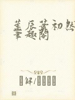 叶辰萧初然小说笔趣阁