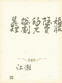慕总的隐婚罪妻短剧免费版