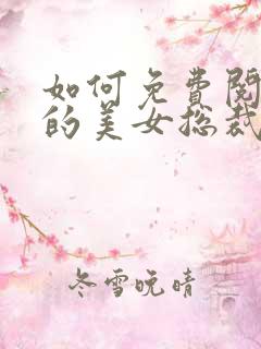 如何免费阅读我的美女总裁拍档