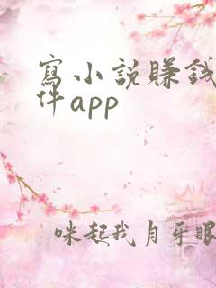 写小说赚钱的软件app