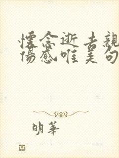 怀念逝去亲人的伤感唯美句子