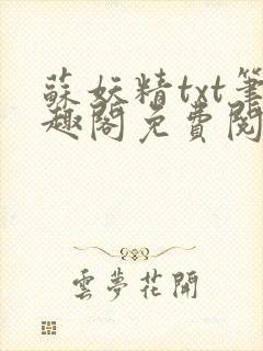 苏妖精txt笔趣阁免费阅读