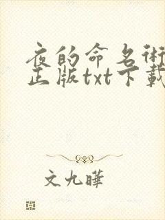 夜的命名术精校正版txt下载
