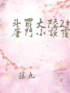 斗罗大陆2绝世唐门小说霍雨浩
