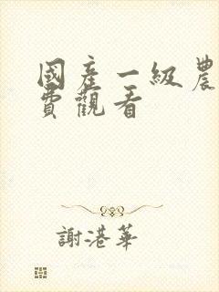 国产一级农村免费观看