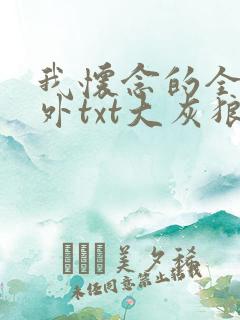 我怀念的全文番外txt大灰狼